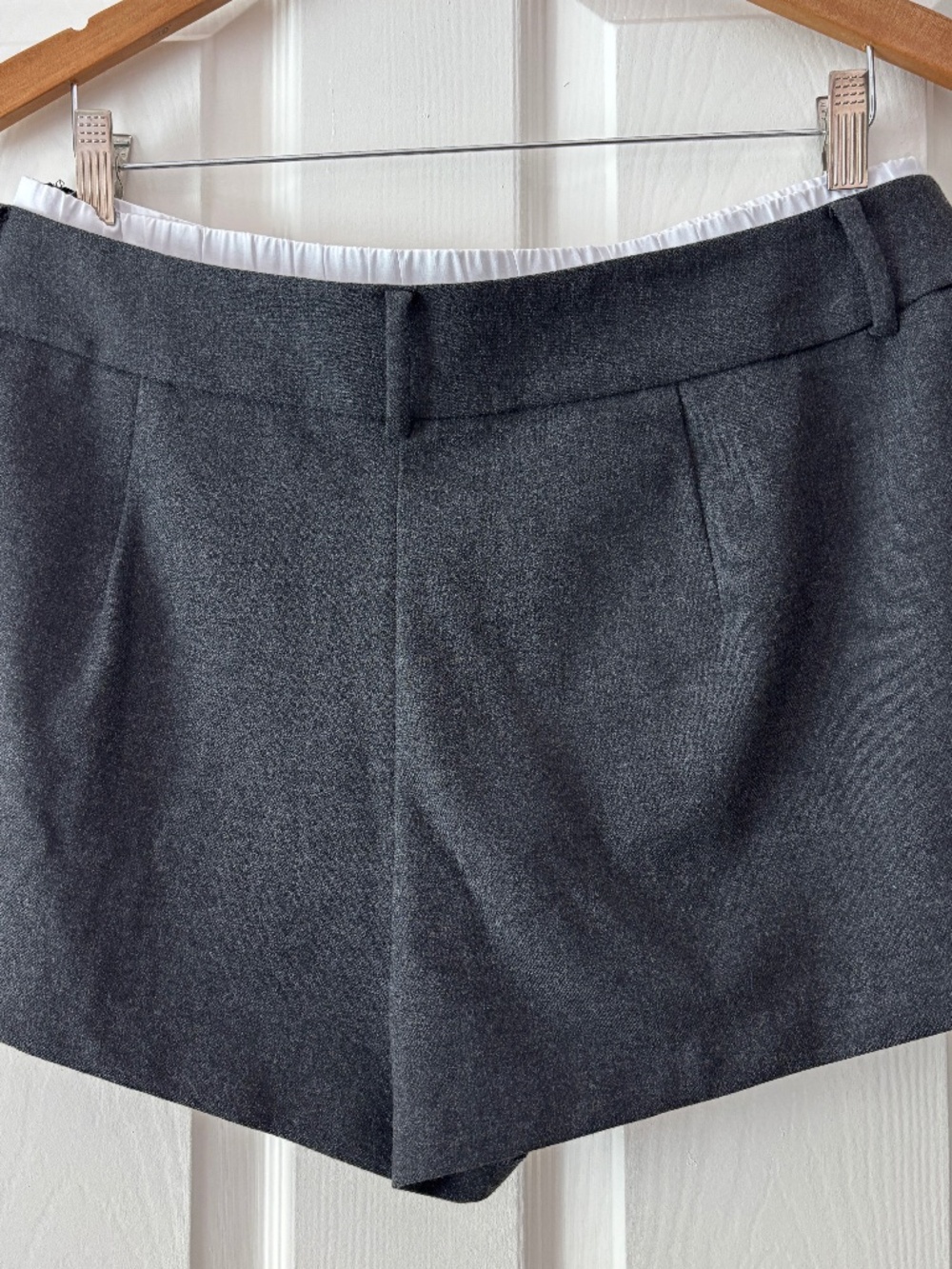 Zara Double Waist Box Pleat Skort - Gray Size L - Picture 7 of 9